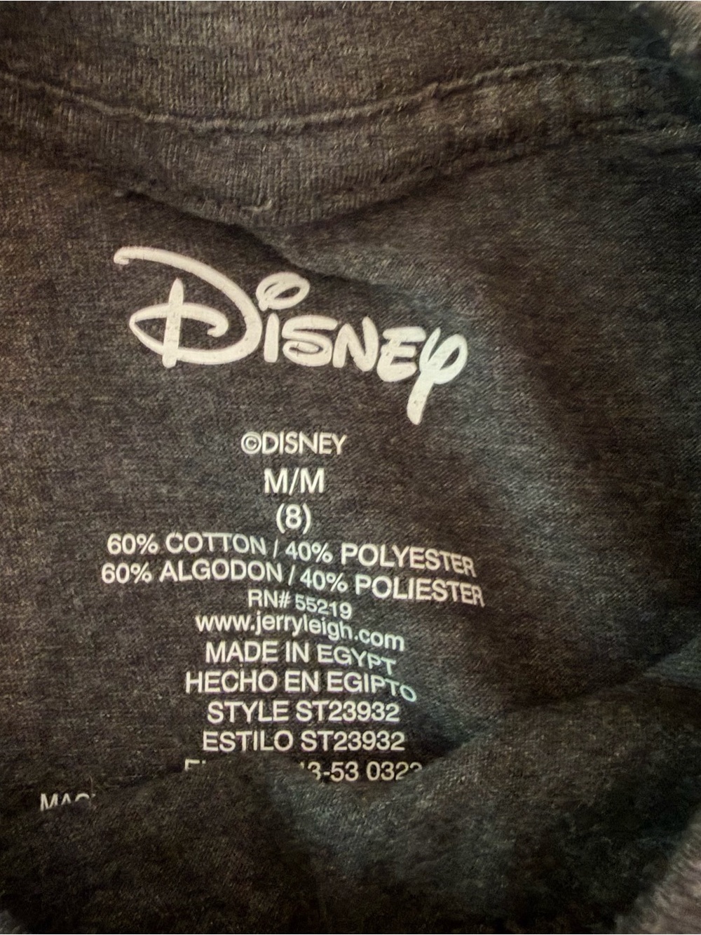 Disney Mickey Goofy Donald Pluto Girls Boys Size 8 Gray All Over Graphic Tee - Picture 3 of 5